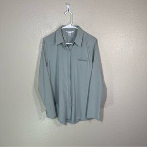 Athleta Gray Button Down Shirt